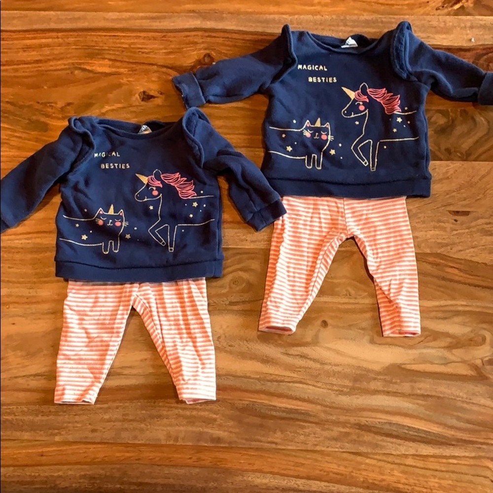 💕TWIN💕 Carter’s 6 Month Matching Outfits